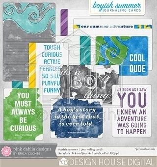 Boyish Summer Journaling Cards